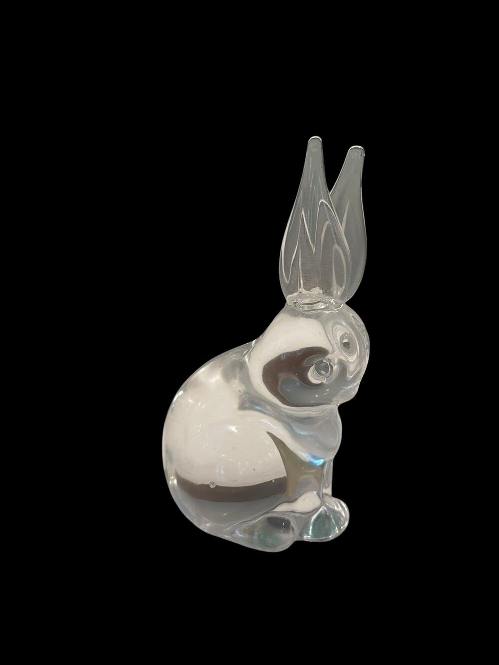Reijmyre Sweden Crystal Long Ear Bunny Rabbit w/ Label Paperweight